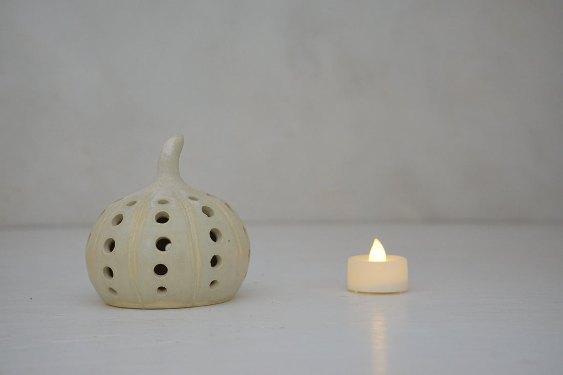 Pumpkin Luminary in Limestone