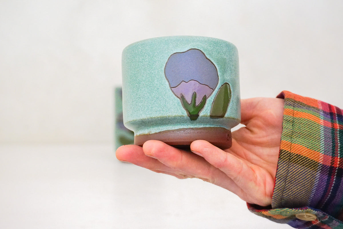 Purple flower Stacker cups in Lake*