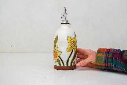 GOLD Daffodil Olive oil Bottle in Bone