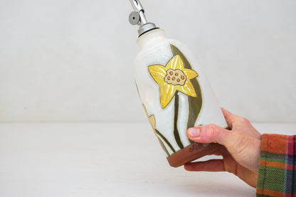 GOLD Daffodil Olive oil Bottle in Bone