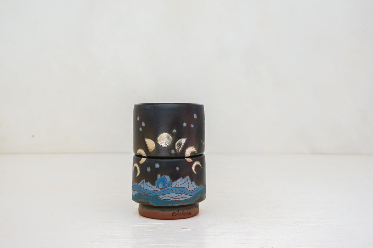 Moon Phase house stacker cups in Darby*