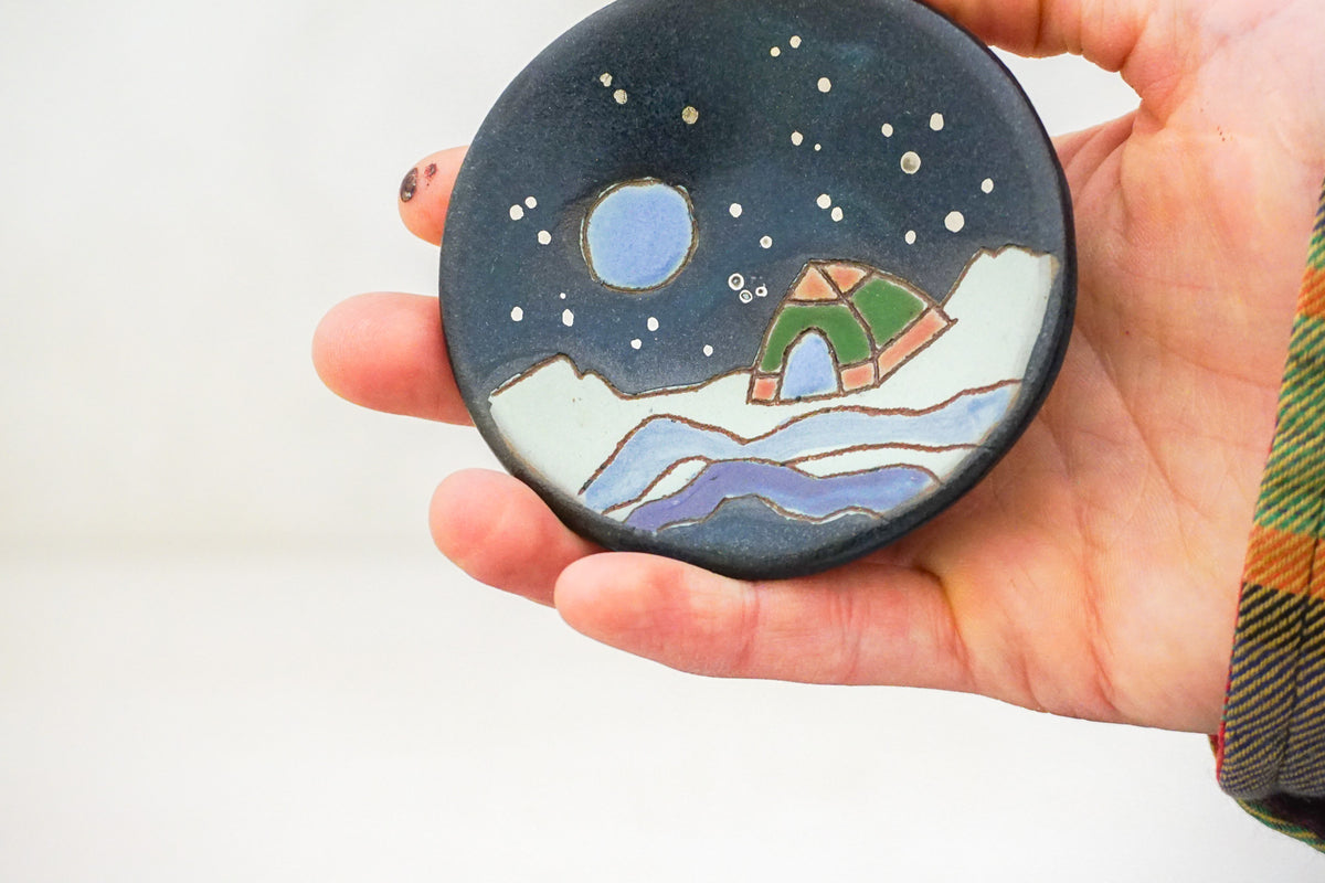 SILVER stars Camp ring dish in Darby