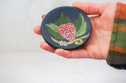 SILVER Strawberry Ring dish in Darby