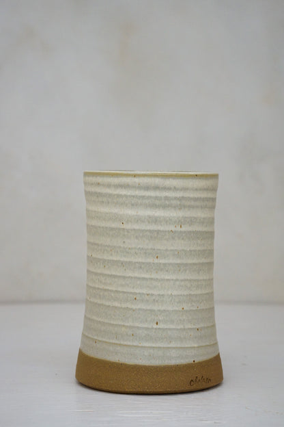 Slight Curved Vase in Limstone