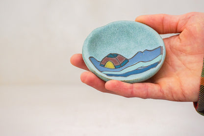 Camping is Cool Ring dish in Lake