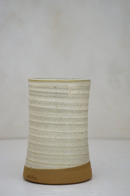 Slight Curved Vase in Limstone