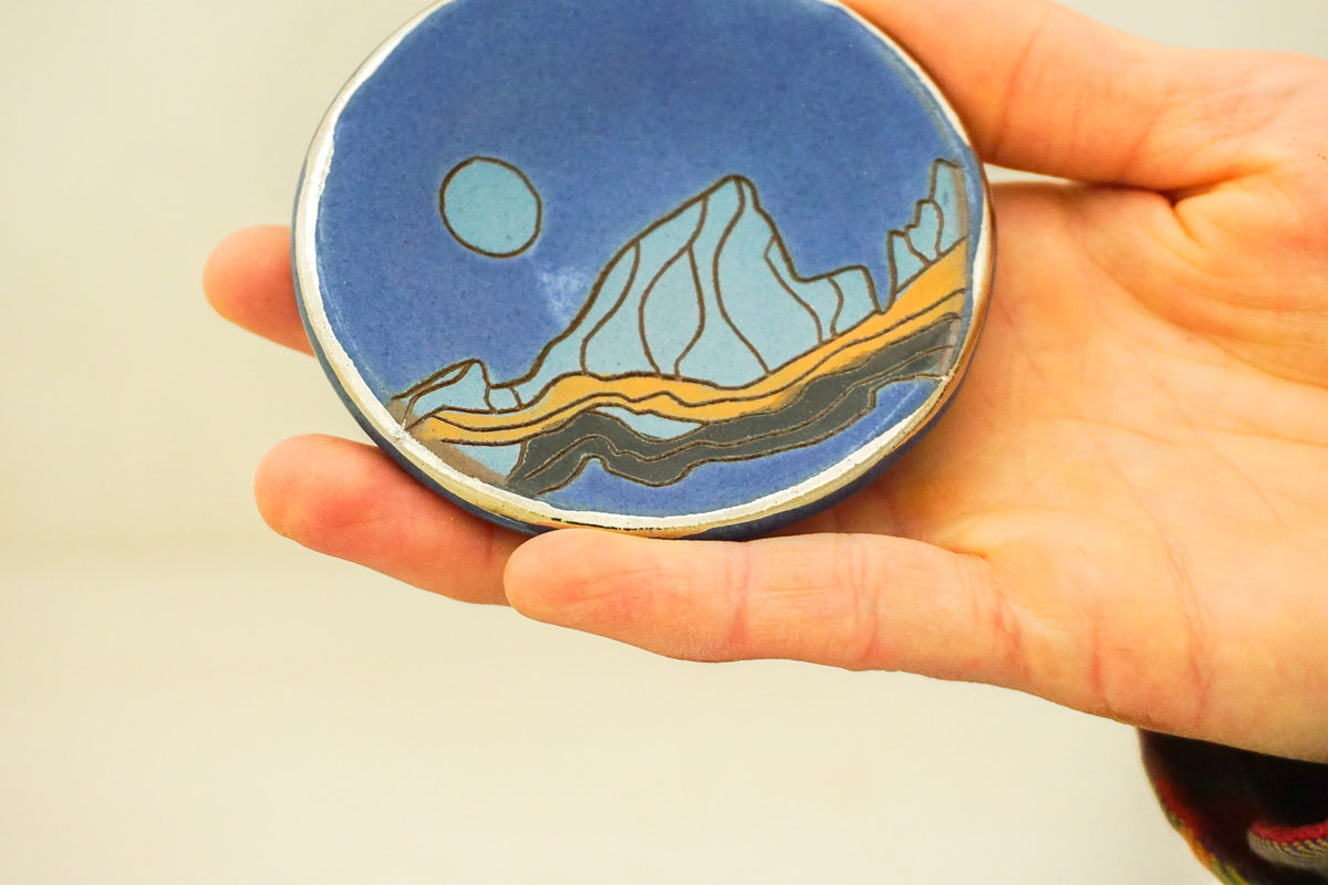 SILVER E Teton Ring dish in Flax