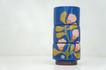 Happy Flowers Stackers in Flax