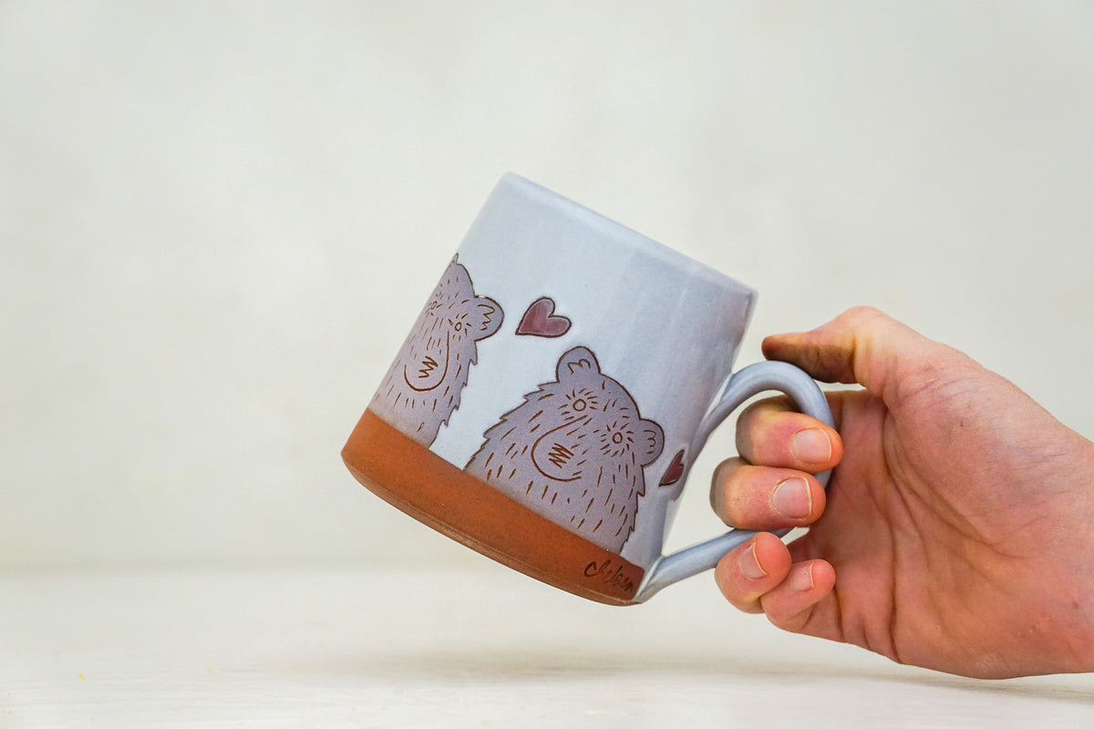 Purple Bears Hearts OG mug in White