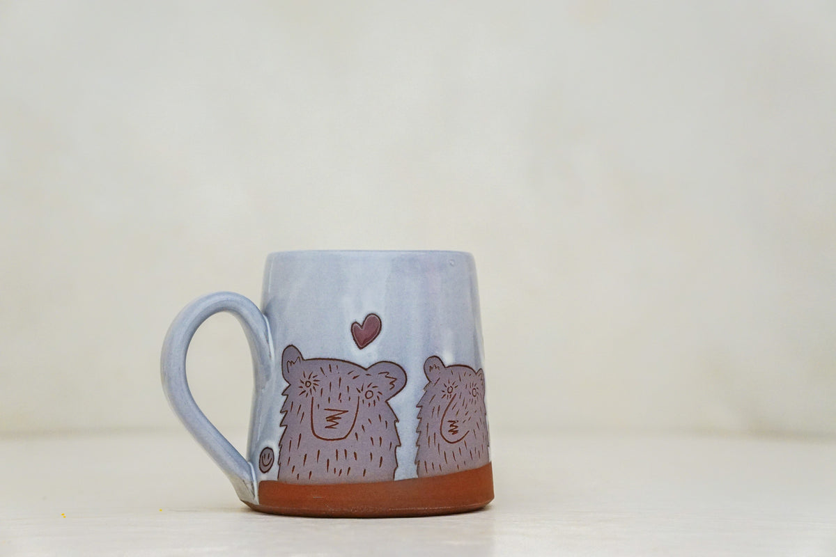 Purple Bears Hearts OG mug in White