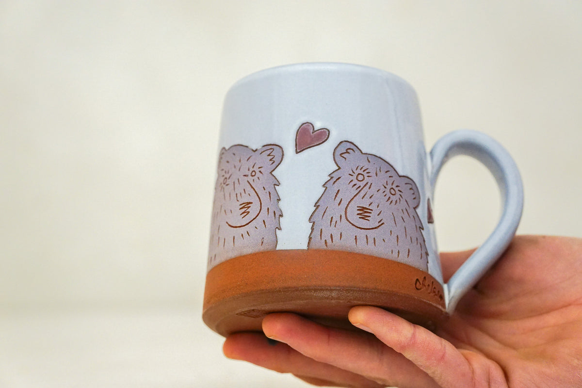 Purple Bears Hearts OG mug in White