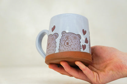 Purple Bears Hearts OG mug in White