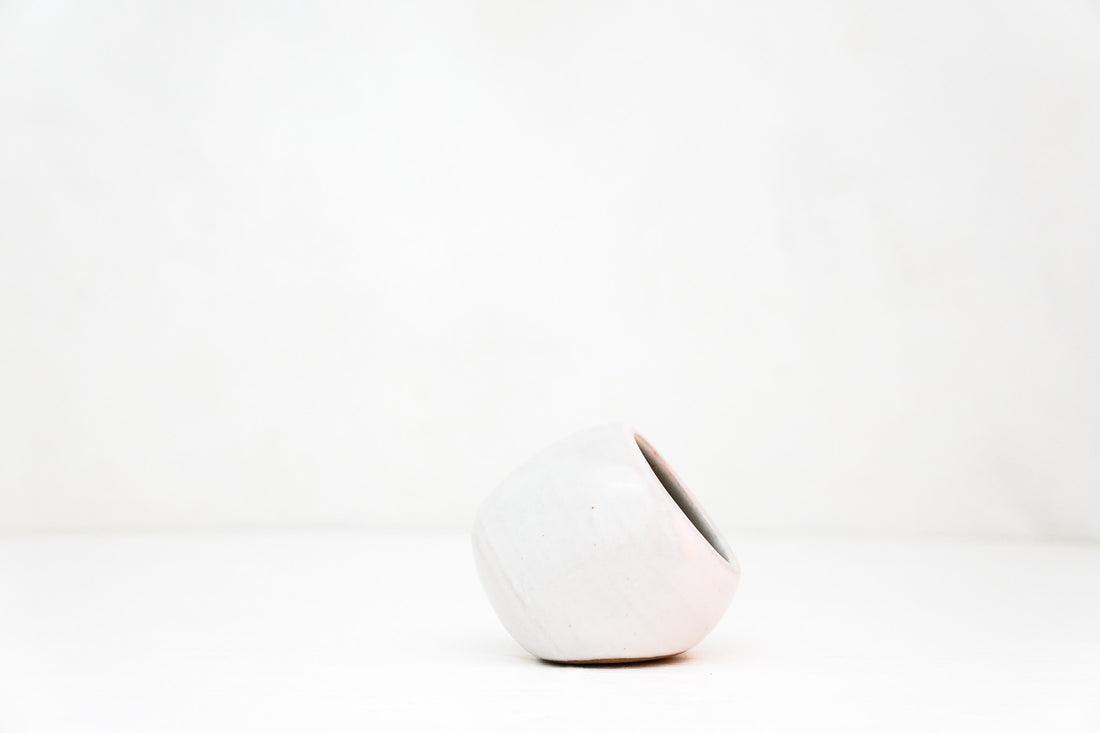 WHITE salt cellar/ pig