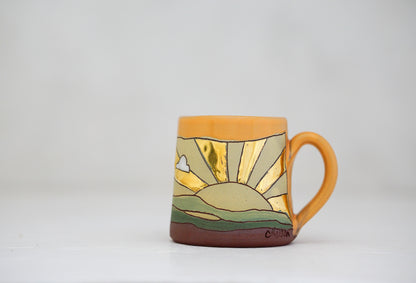 GOLD Sunburst Tiny mug in TangX