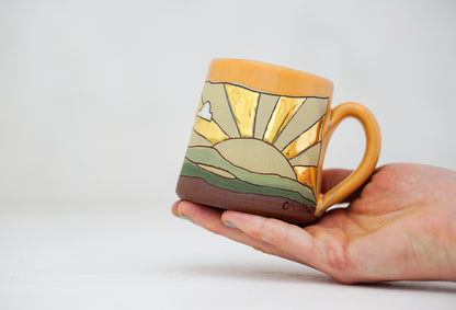 GOLD Sunburst Tiny mug in TangX
