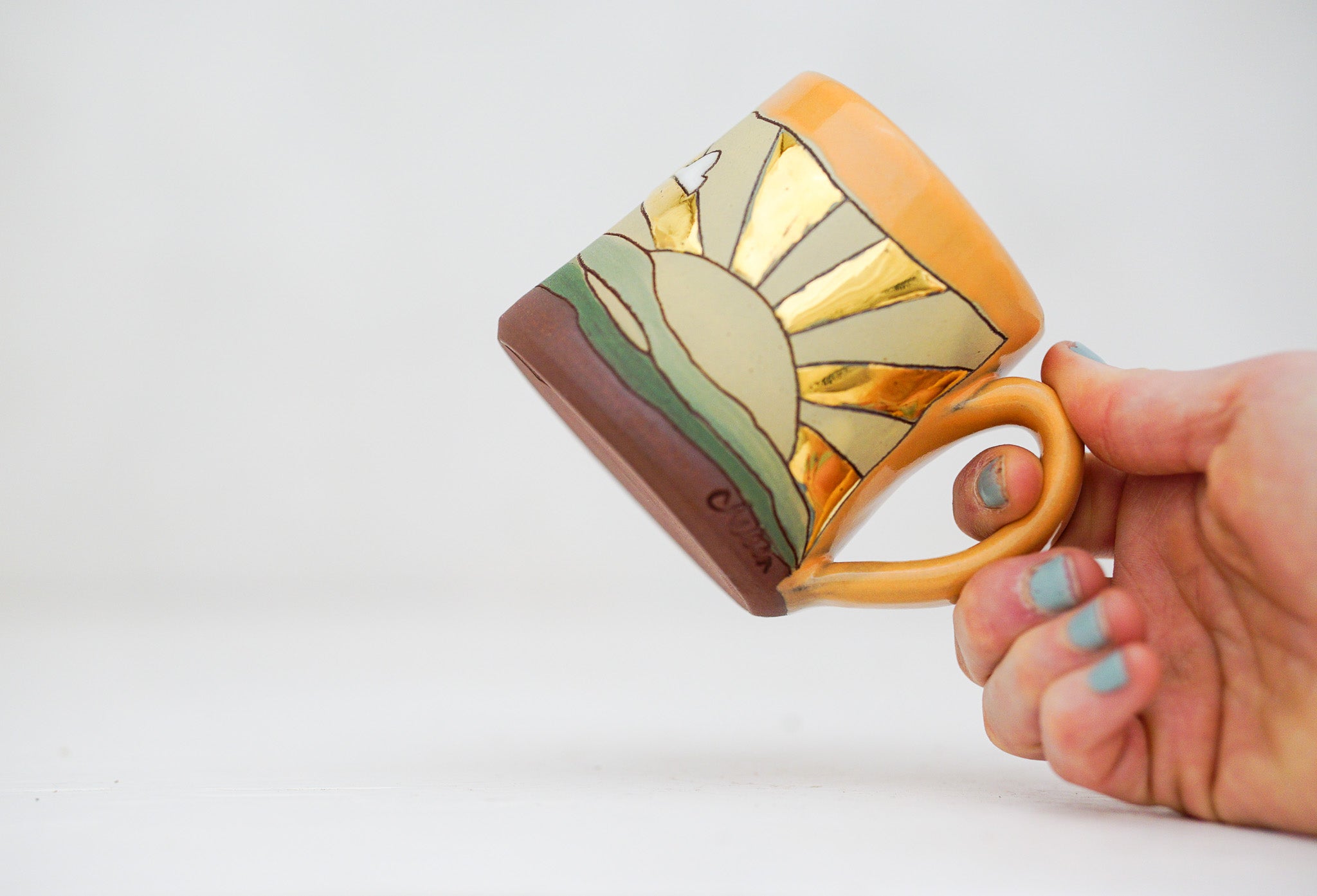GOLD Sunburst Tiny mug in TangX