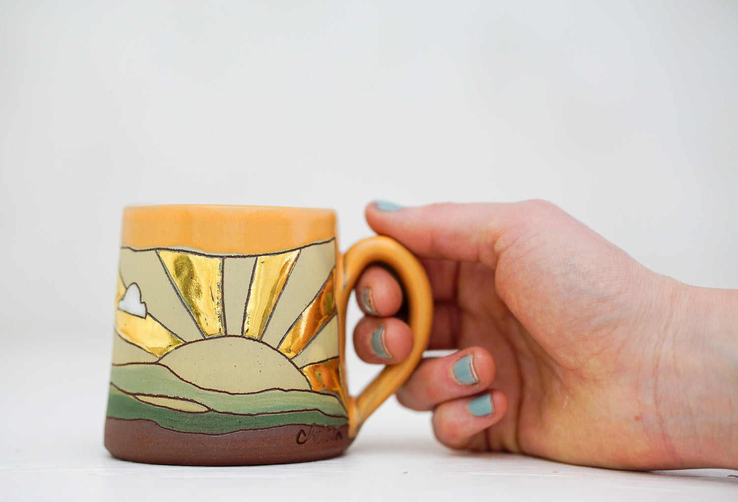 GOLD Sunburst Tiny mug in TangX