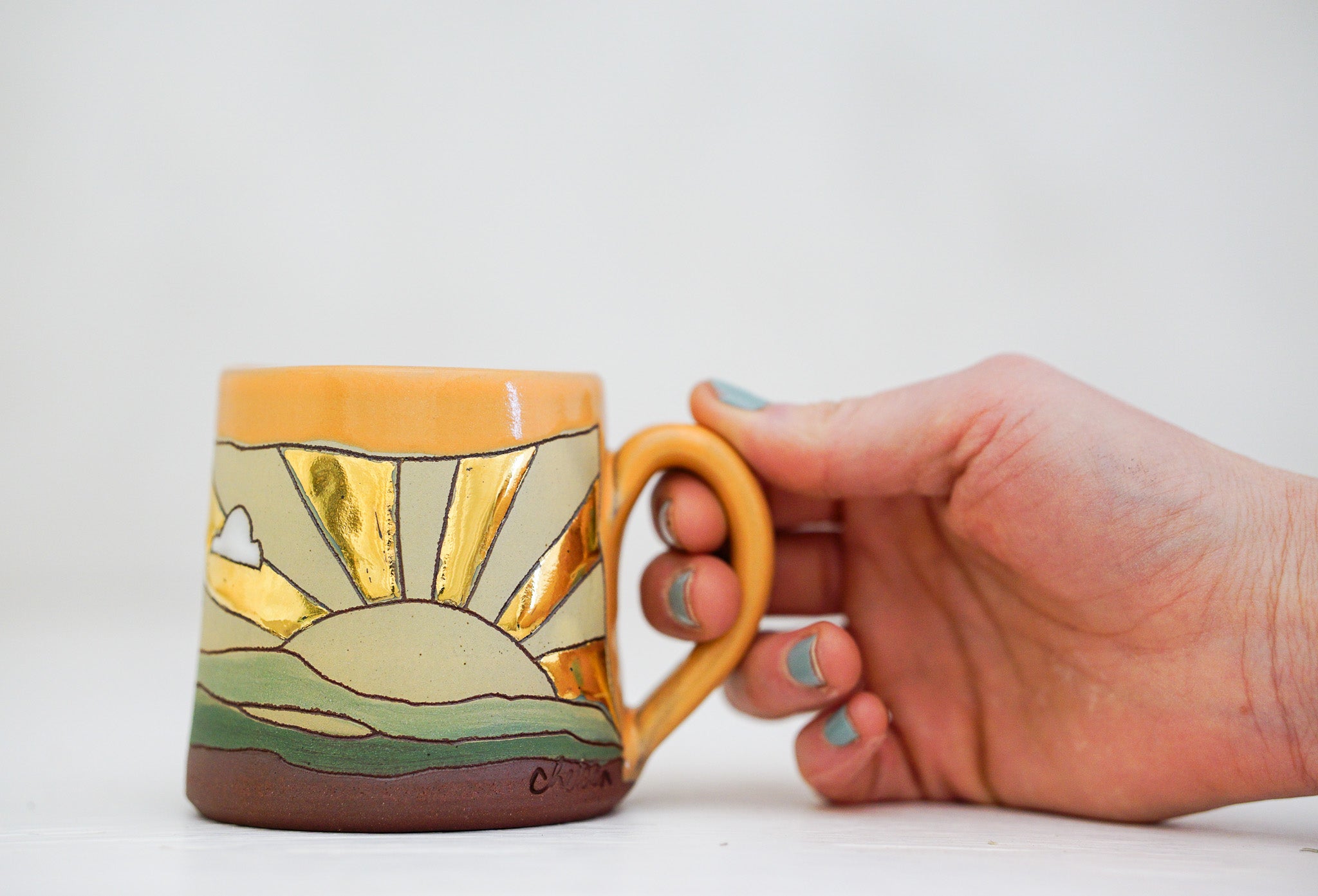 GOLD Sunburst Tiny mug in TangX