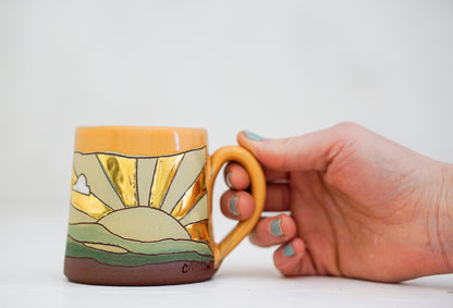 GOLD Sunburst Tiny mug in TangX