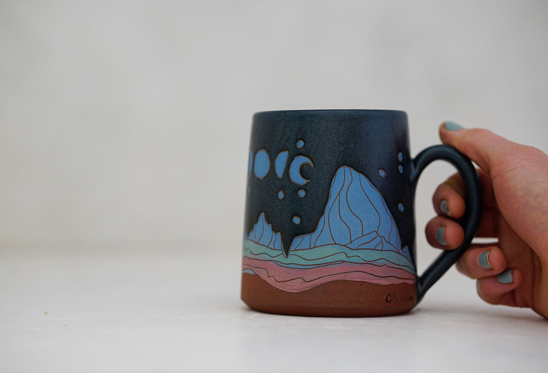 W Teton Moon phase mug in Darby