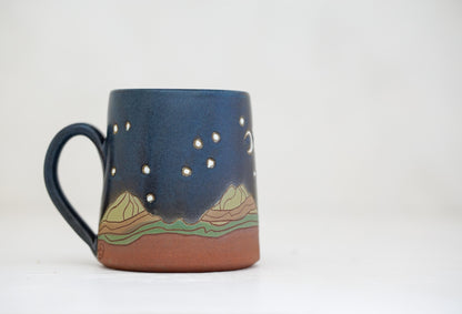 W Teton Moon Phase Ninja Turtle mug