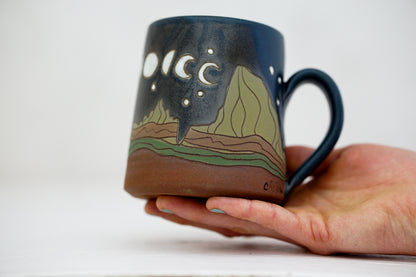 W Teton Moon Phase Ninja Turtle mug