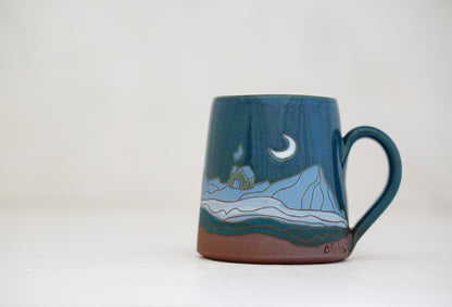 Mtn house Crescent moon Mug