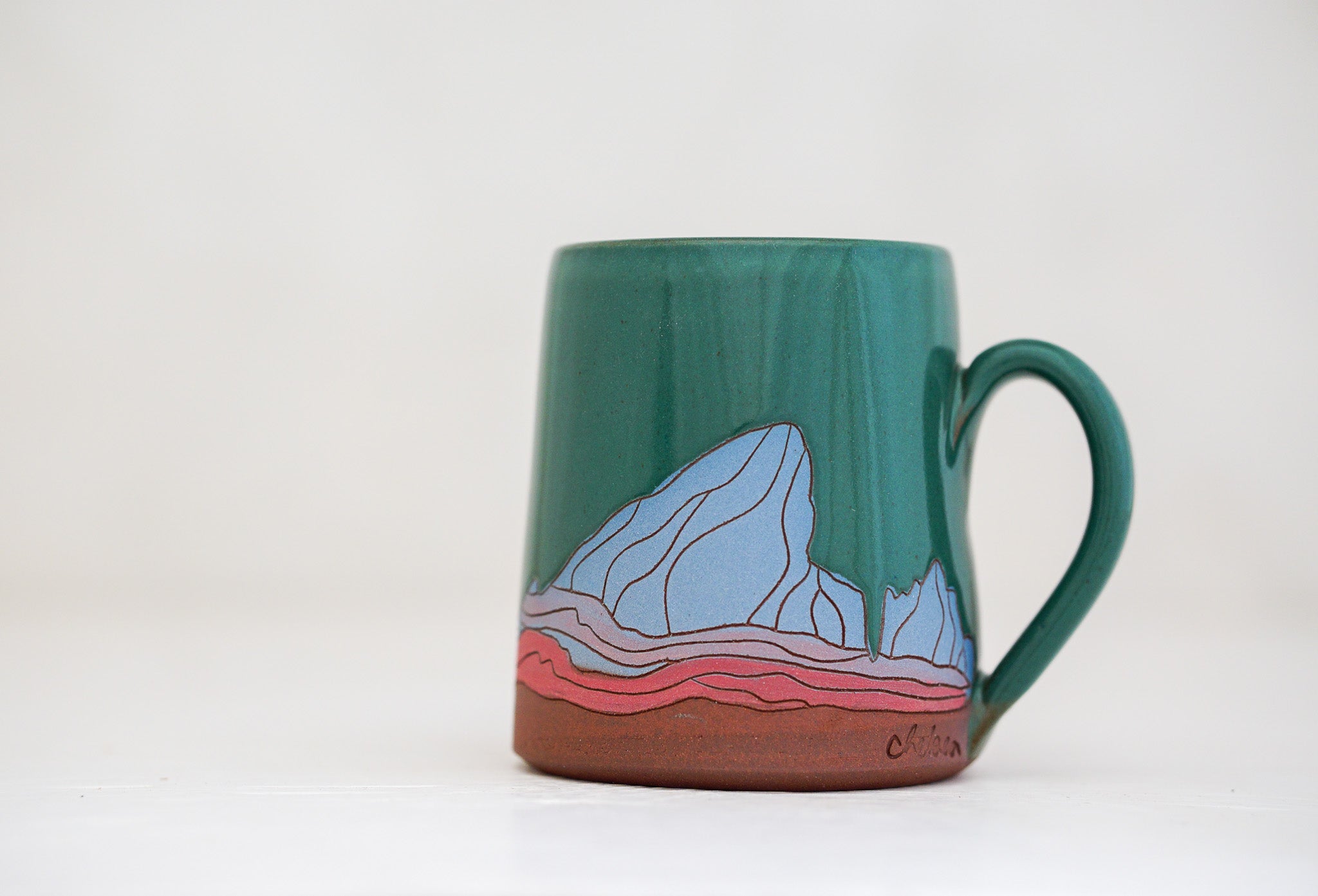 E Teton mug in Kali Forest pinks