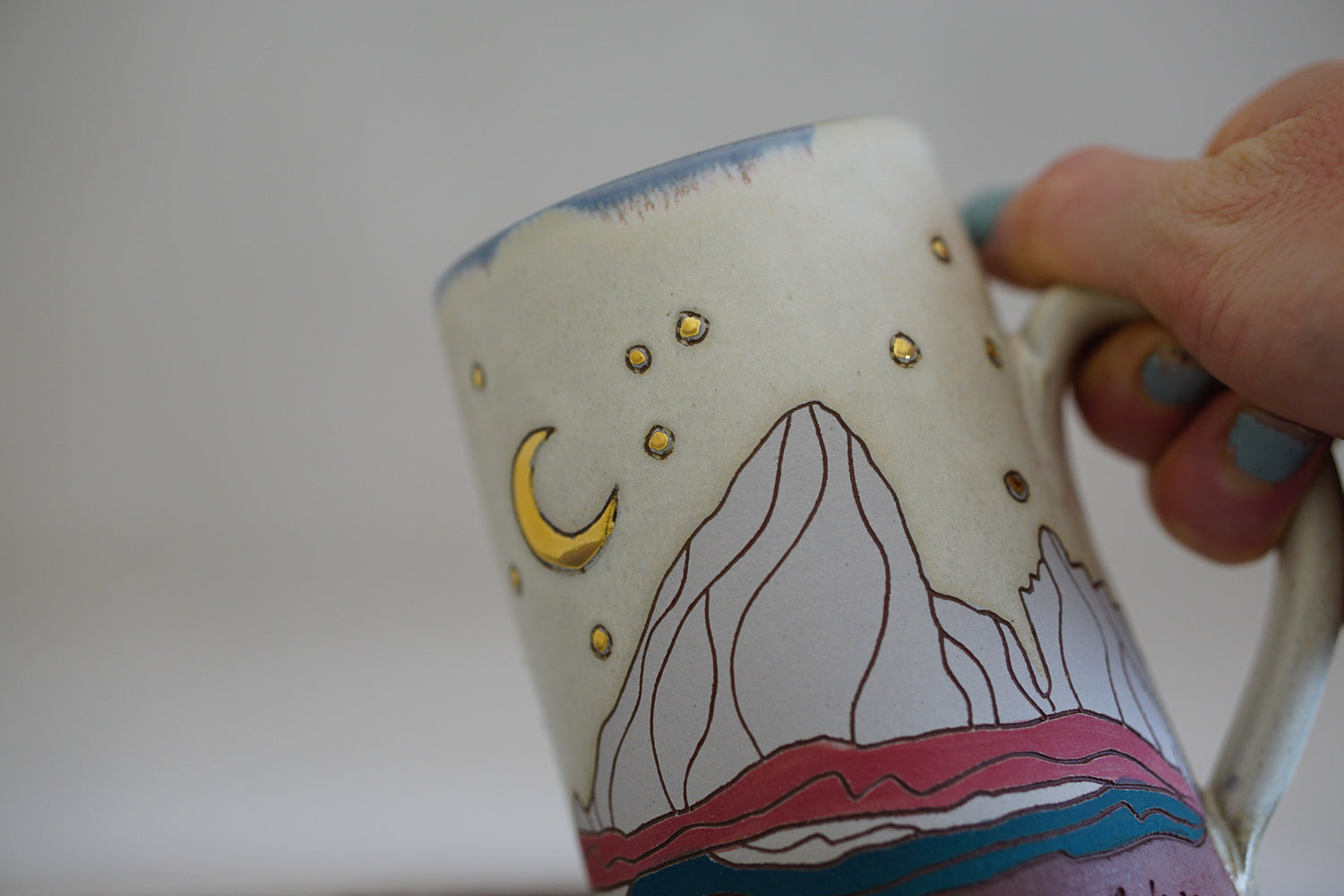 GOLD E Teton Tall mug in Bone