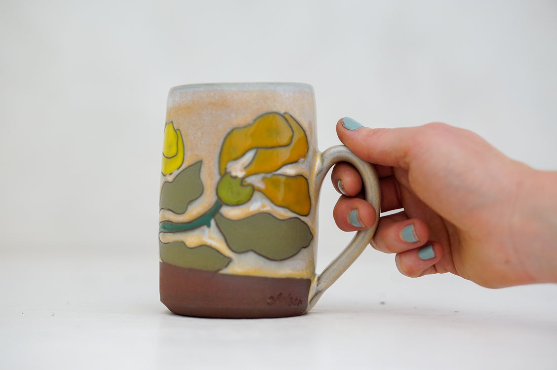 Flower tall mug in Ira and Magic