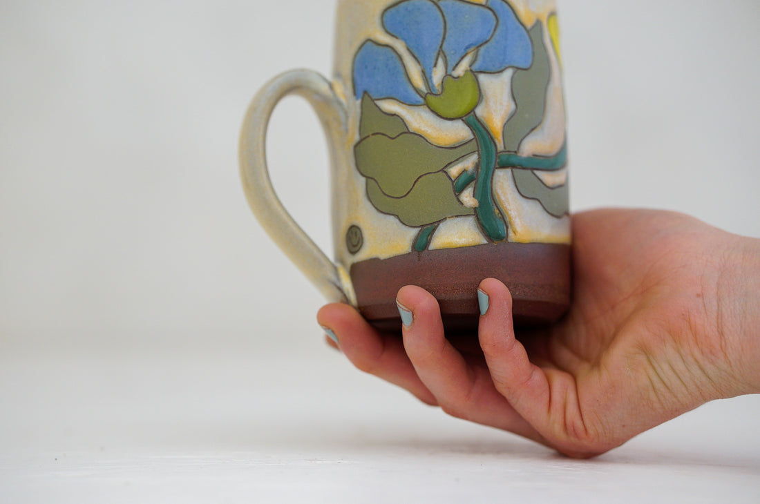 Flower tall mug in Ira and Magic