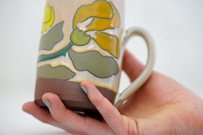 Flower tall mug in Ira and Magic