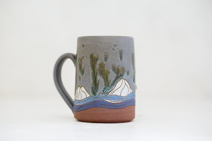 E Teton Tall-ish mug in Stone &amp; Speck