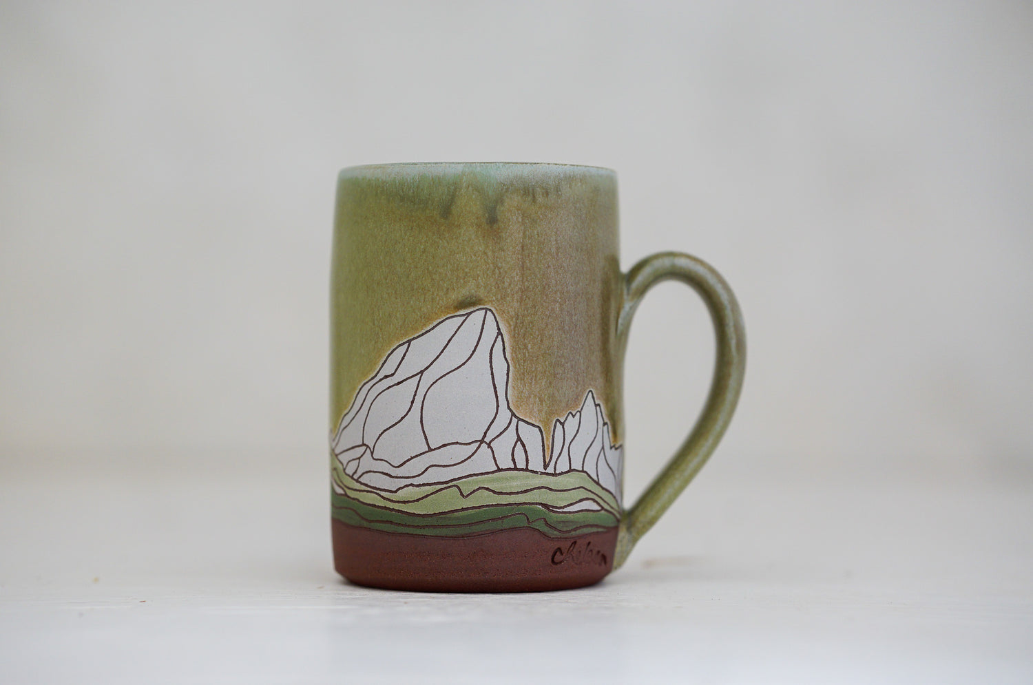 E Teton Tall-ish mug in Sage
