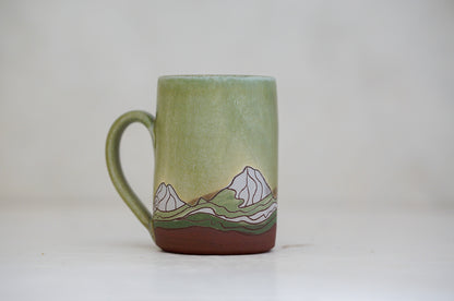 E Teton Tall-ish mug in Sage
