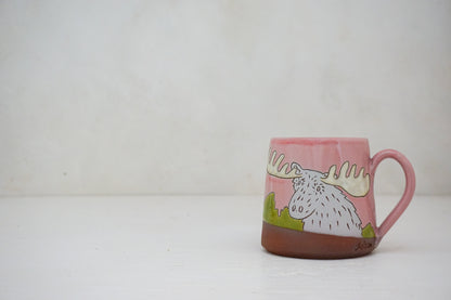 Moose E Teton mug in Pink