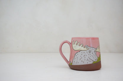 Moose E Teton mug in Pink
