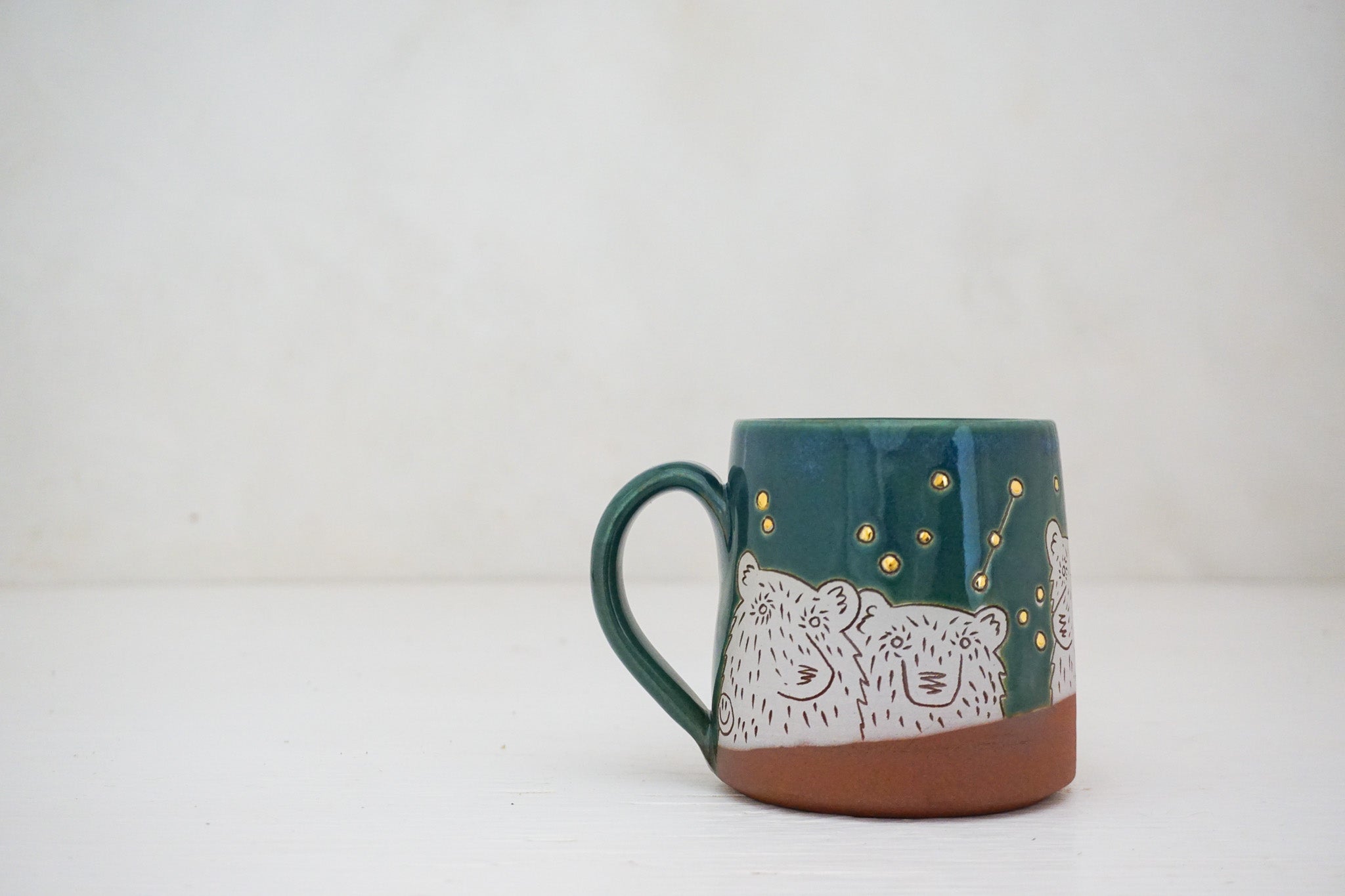 GOLD Bear Night sky mug in Huckleberry