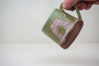 Arches dipper moon mug in Sage