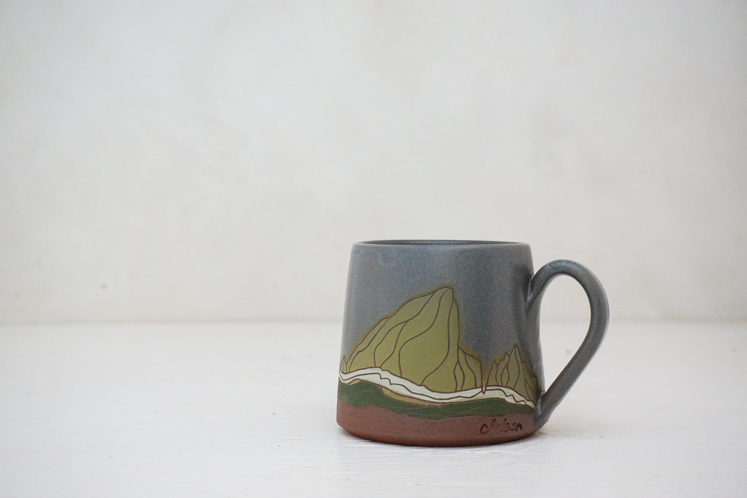 E Teton greens mug in Stone