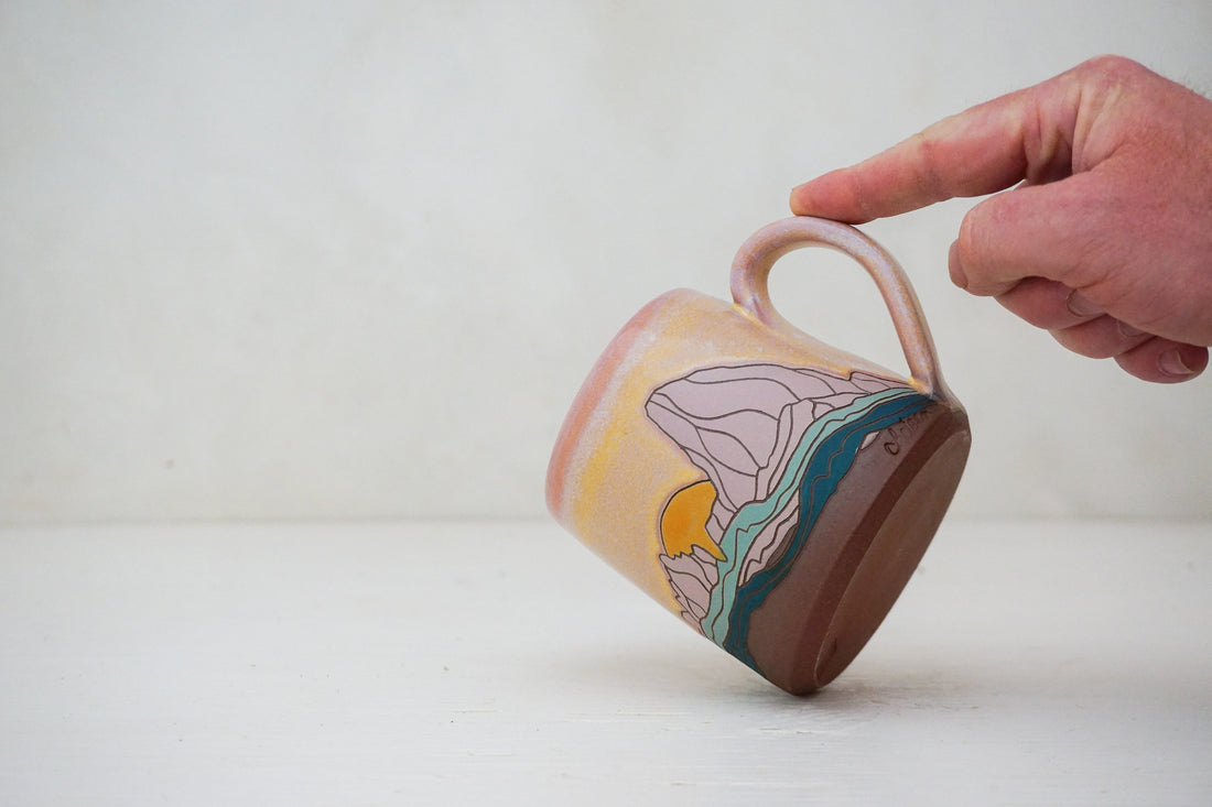 W Teton Sunrise mug in Alpenglow 2