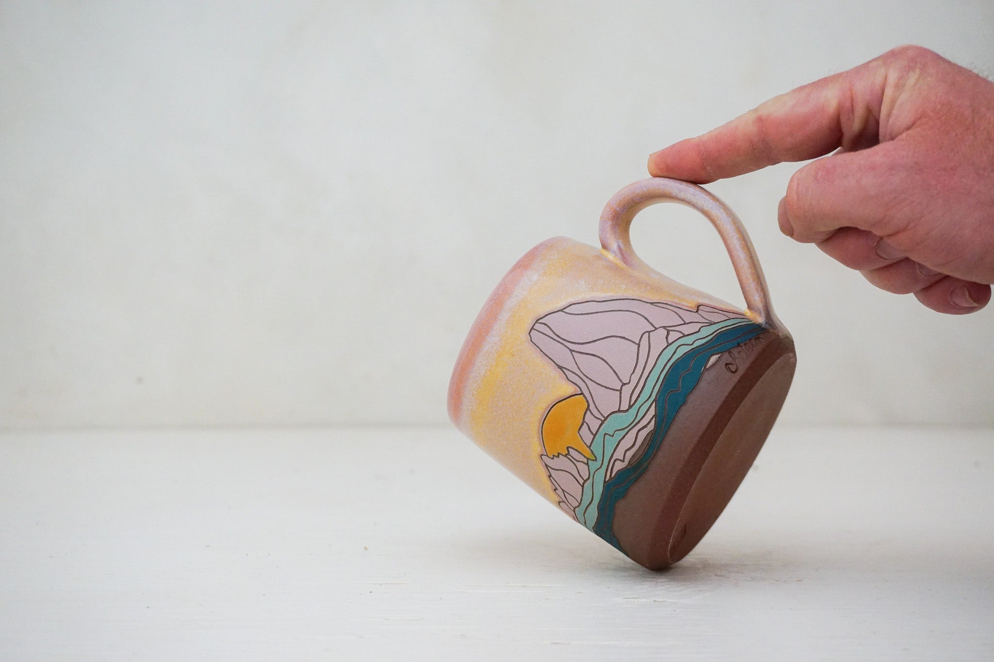 W Teton Sunrise mug in Alpenglow 2