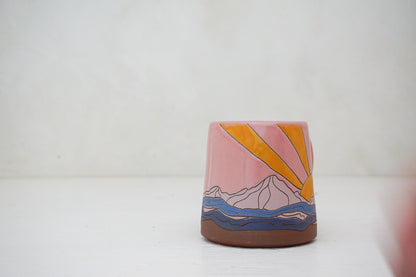 Sunburst Mtn mug in pink