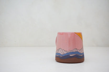 Sunburst Mtn mug in pink