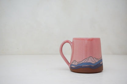 Sunburst Mtn mug in pink