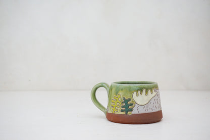 Moose &amp; Trees short mug in Sage