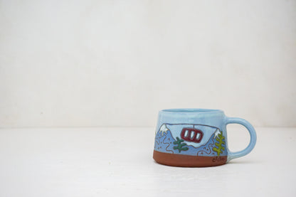 Gondola blue Mtn short mug in Ira