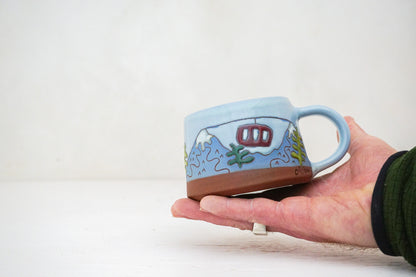 Gondola blue Mtn short mug in Ira