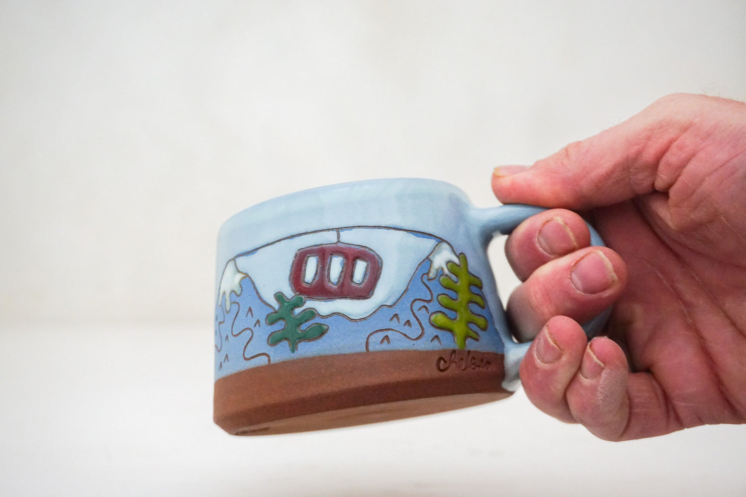 Gondola blue Mtn short mug in Ira