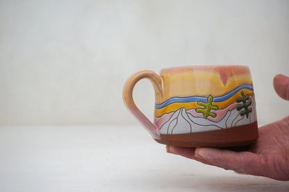Skylines short mug in Pink Alpenglow